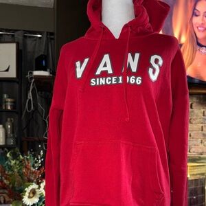 Vans Red Hoodie with Logo